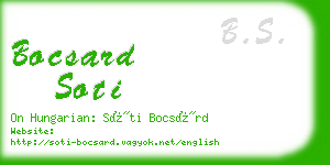 bocsard soti business card